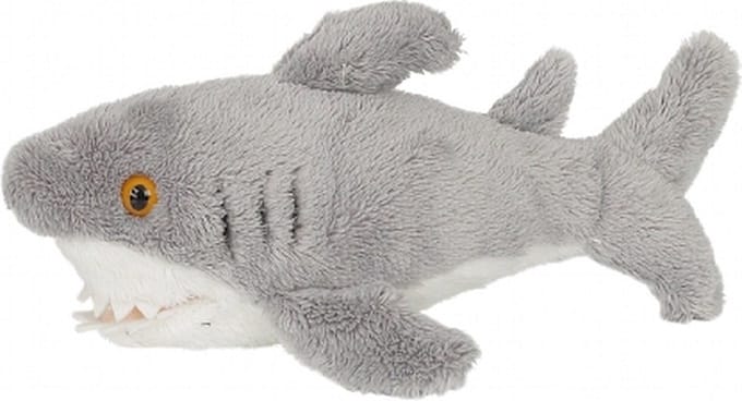 Ravensden pluche haaien knuffel - grijs - 15 cm - zeedieren - cadeau