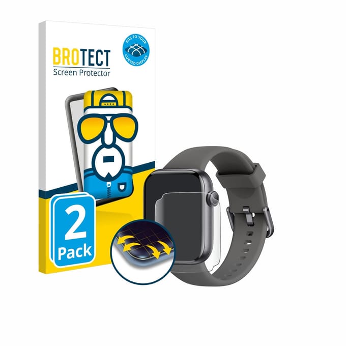 BROTECT - Screenprotector voor AcclaFit P5 / L69C 1.85" - Folie Beschermfolie transparant volledig dekking - 2 Stuks