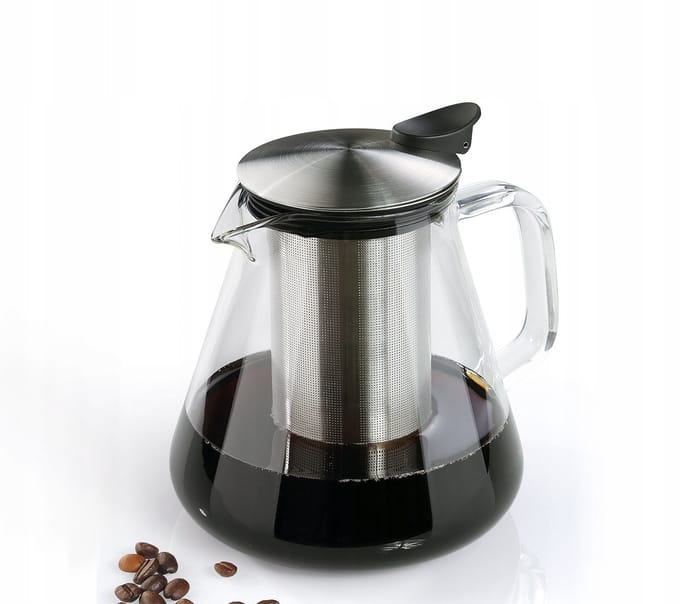 Cilio Giulietta Glazen Theepot met Zetgroep - 1L
