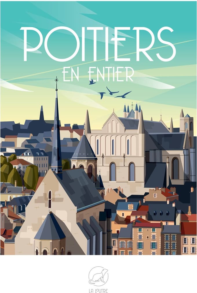 La Loutre puzzel POITIERS EN ENTIER - 1000 stukjes puzzelspel.
