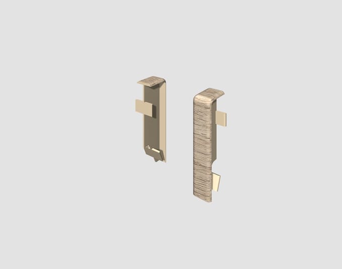 EGGER-verbindingselement voor 6 cm plint KUBUS Eiken lichtgrijs