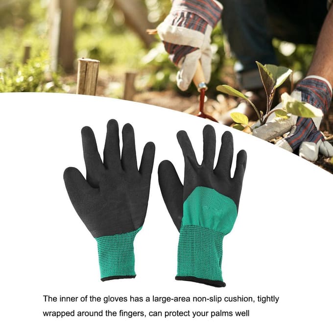 1 Paar Antislip   Slijtvast Arbeids Werk Tuinhandschoenen Hanteerhandschoenen black