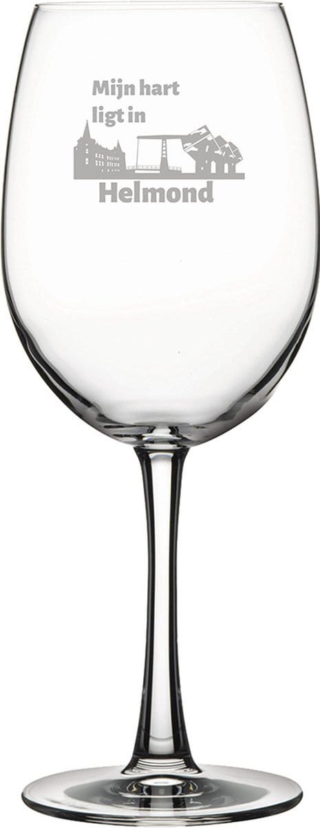 Gegraveerde Rode wijnglas 58cl Helmond