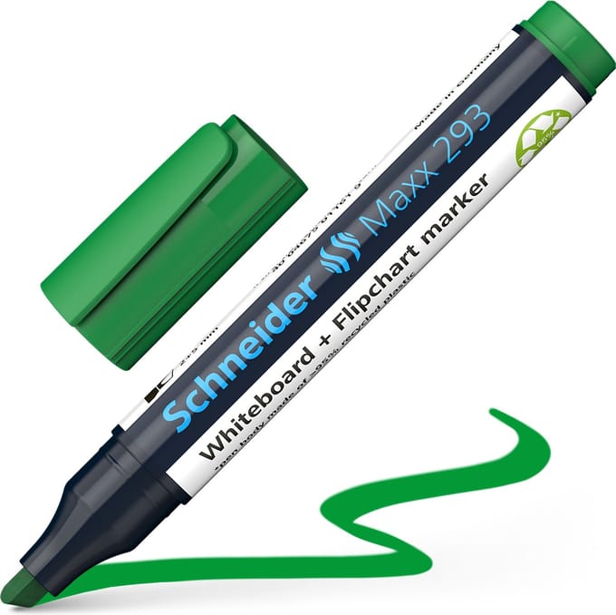 Schneider whiteboardmarker - Maxx 293 - beitelpunt - groen - voor whiteboard en flipover - S-129304