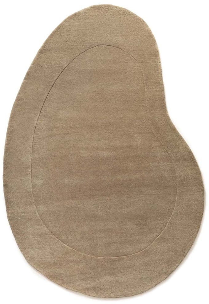 Organisch vloerkleed wol - Flyt Pebble beige 120x180
