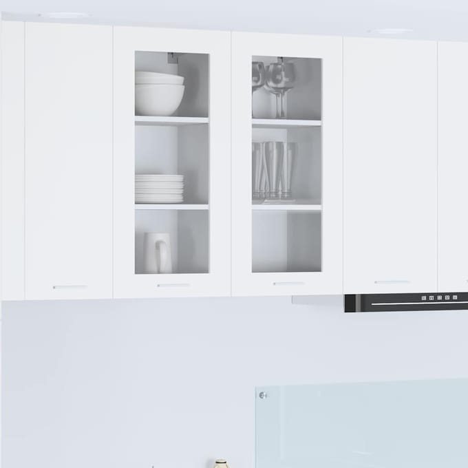 vidaXL Hangkast met opslag 2 pcs Wit 40 x 31 x 80 cm Bewerkt hout