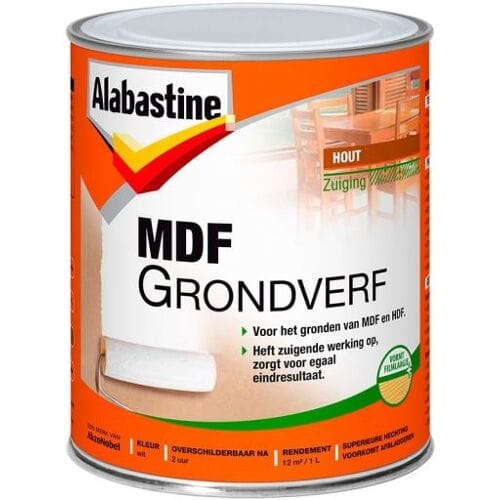Alabastine MDF Grondverf - Wit - 1 liter
