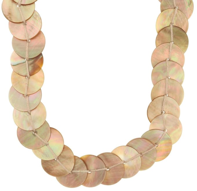 Behave - Ketting - Beige Bruin - Schelpen - 40 cm