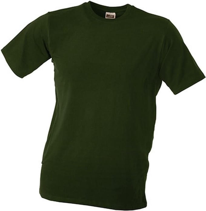 James and Nicholson Unisex Elastische Tee (Olijfgroen)