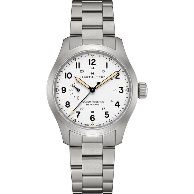 Hamilton Field H69509110 Khaki Field Mechanical Power Reserve Horloge