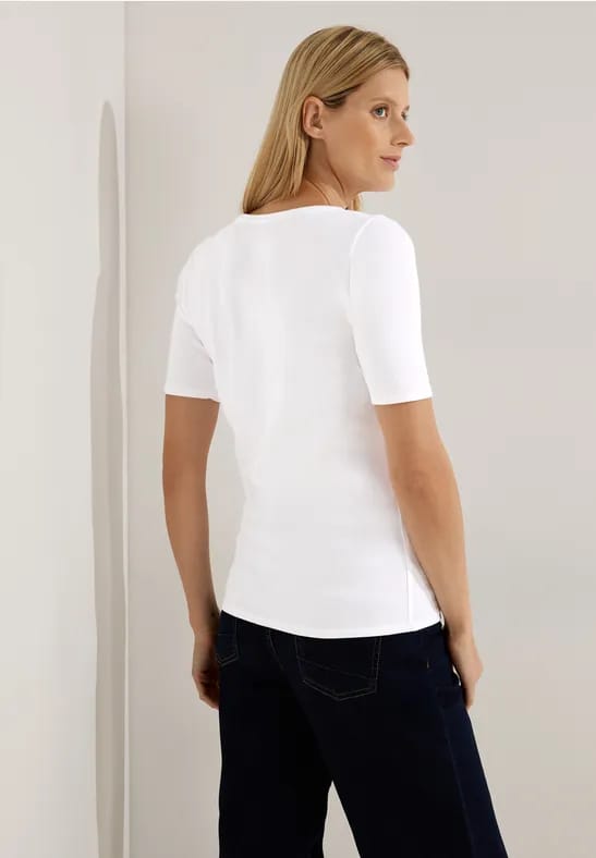 T-shirt in effen kleur