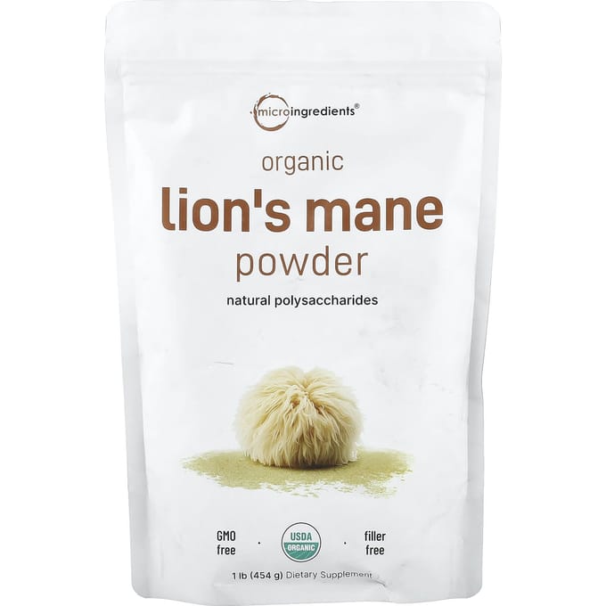Micro-ingrédients, poudre de champignon Hericium Mane biologique, 1 lb (454 g)
