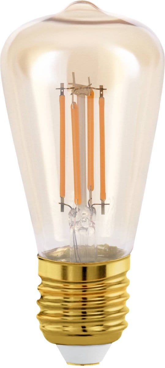 Eglo Ledfilamentlamp Edison - Amber - D4,8cm - Warm Wit - E27 - 3,5w