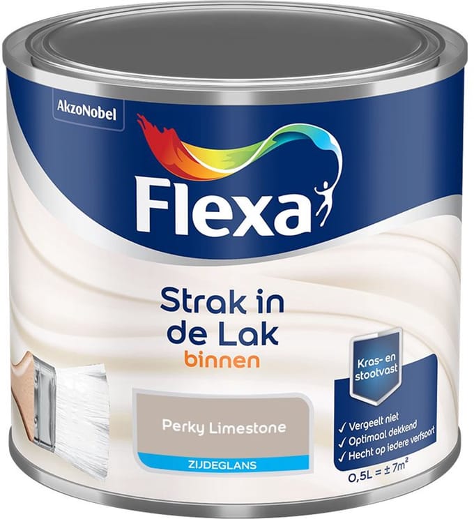 Flexa - Strak In De Lak Binnenlak Zijdeglans - Perky Limestone - Mengverf - 500 Ml