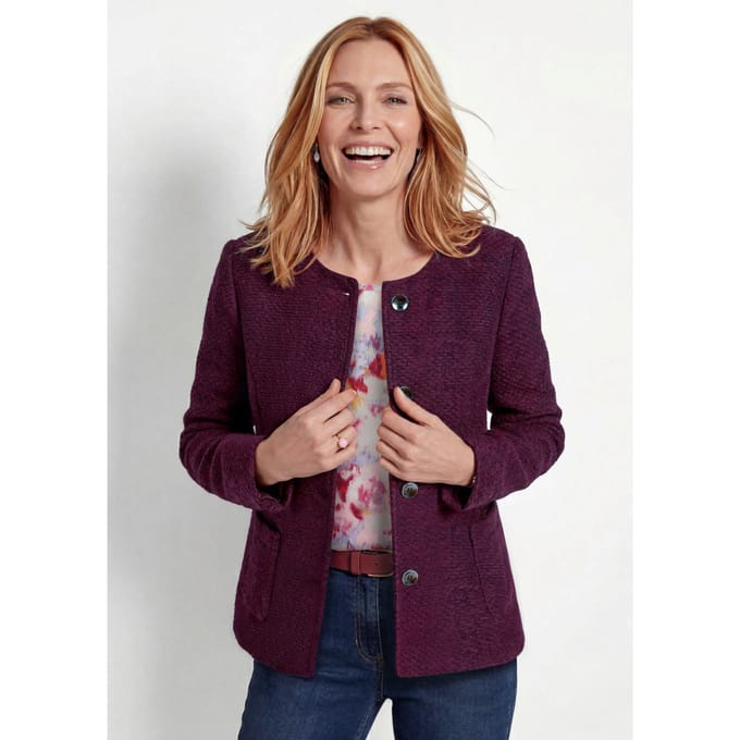 Vrouwelijke blazer - bessen - Gr. 20 van Goldner Fashion
