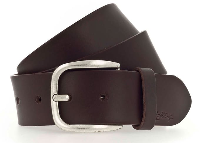 MUSTANG Leren riem Classic Women Leather Belt W75 Darkbrown bruine