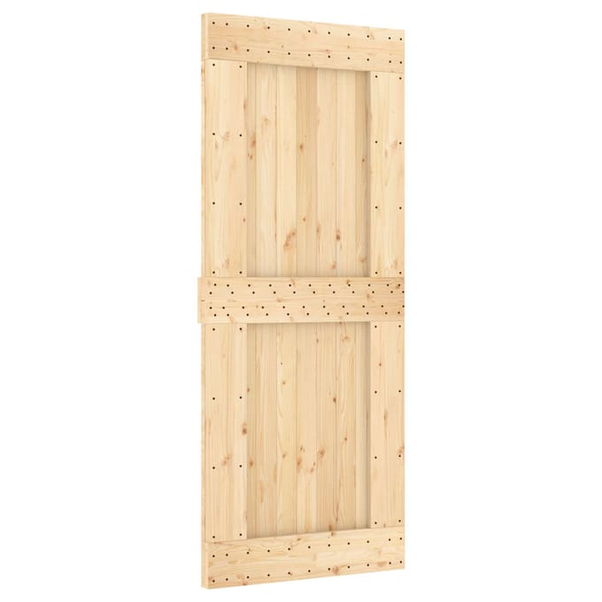 vidaXL - Schuifdeur - 85 - x - 210 - cm - Massief - Pine - Hout - (Onbehandeld)