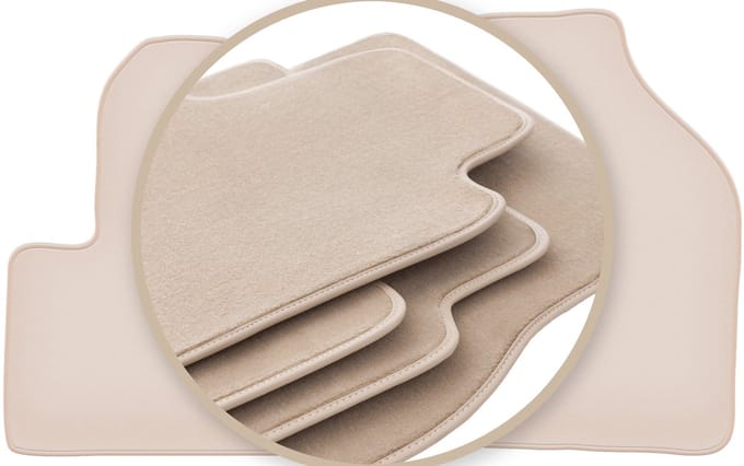 PREMIUM beige vloermatten voor: Ford Connect Kombivan 2003-2012
