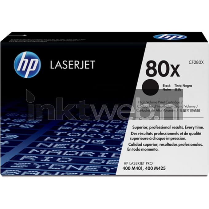 HP 80X zwart (Origineel Hoge Capaciteit)