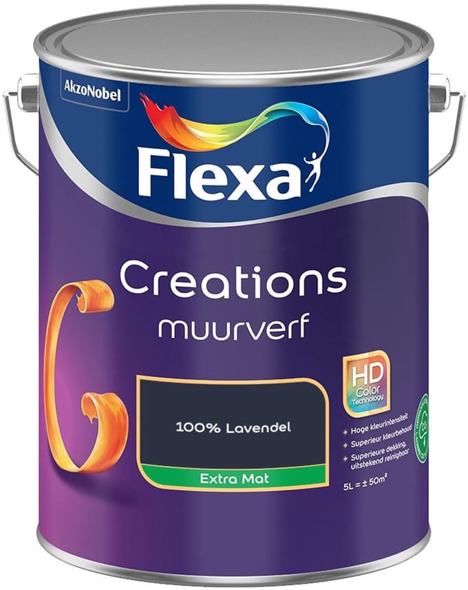 Flexa - Creations Muurverf Extra Mat - 100% Lavendel - Mengverf - 5 L