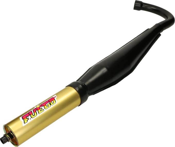 DMP Uitlaat compleet expansie zundapp 32/36mm zwart/zilver