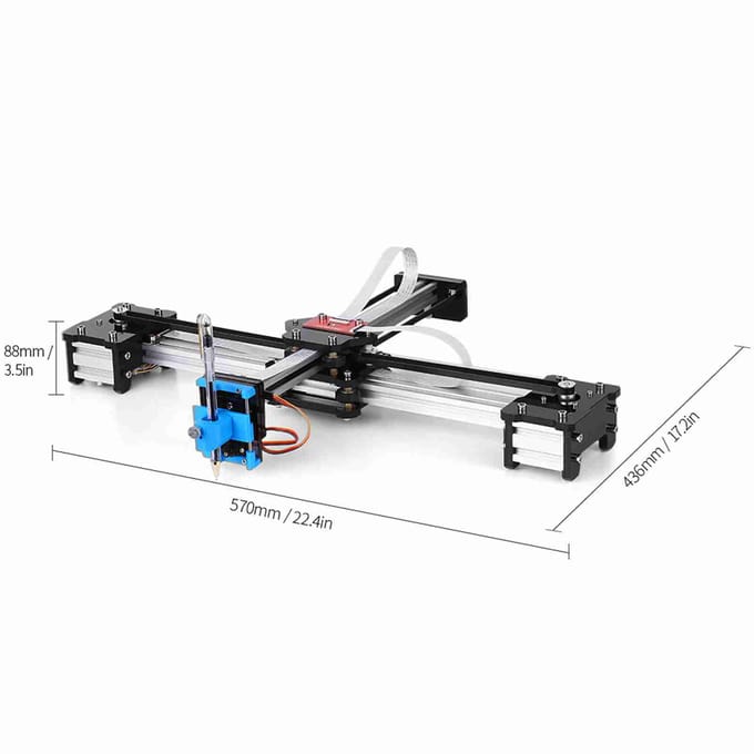 Desktop DIY Geassembleerde XY Plotter Pen Tekenrobot Tekenmachine Schilderen Handschrift Robot Kit 100 240V zilver
