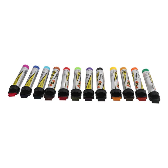 12 Stuks Posca Verfmarkers Veilig Brede Toepassing Sneldrogend Waterdicht Handig Ontwerp Marker voor gray