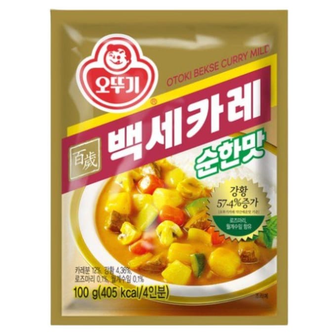 Otoki Baeksae Curry Saveur Douce Poudre de Curry Coréen Premium 100g 1 pièce/3 pièces 1ea