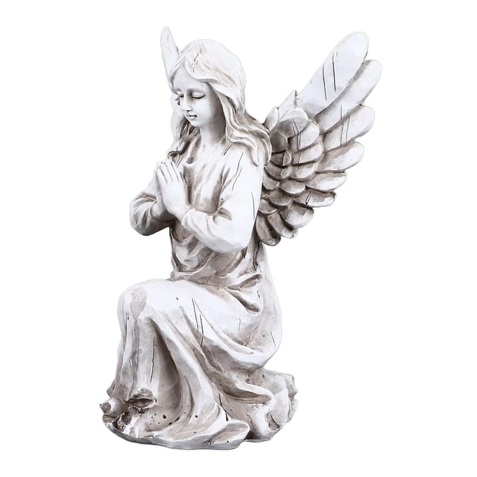 Religieus Engel Standbeeld Hars Decoratief Buiten Engel Beeldje Ornament voor Tuin Terras Gazon white
