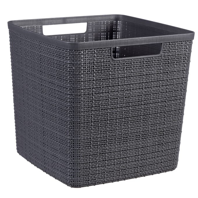 Curver Jute Mandje Cube - 17L - Donkergrijs