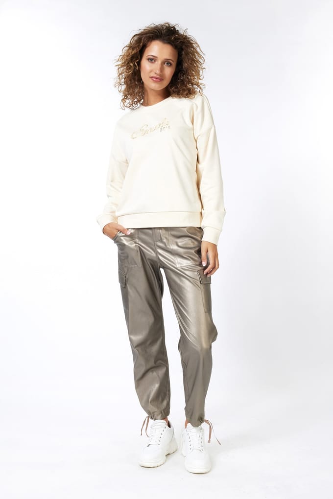 EsQualo Sweater Oversized  Sweat Light Sand Taglia: S | Maglioni a maglia Outlet | Donna | Marrone