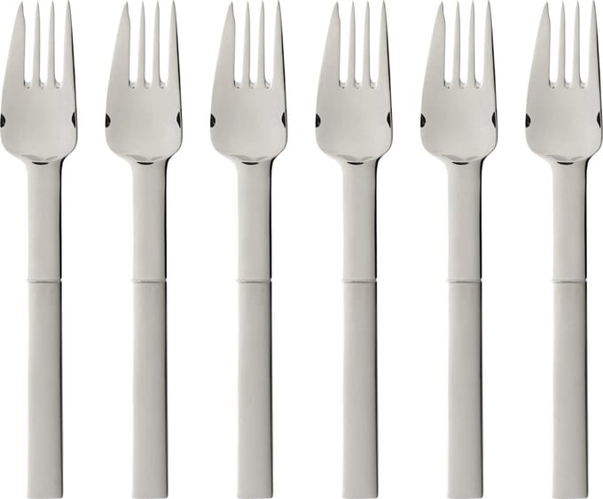 Gense Nobel Taartvork 15,2 cm 6 stuks Mat/glanzend staal