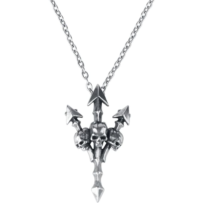 Alchemy Gothic - Gothic Halsketting - Deadly Trident - zilverkleurig