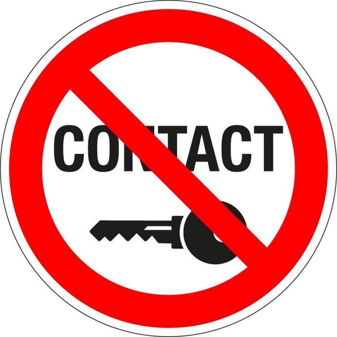 Verboden contact uitzetten - kunststof 200 mm