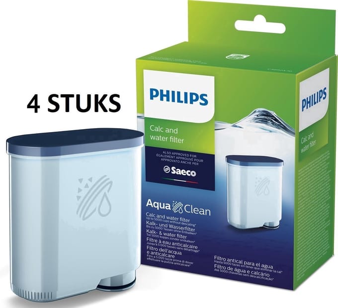 4x Philips/Saeco AquaClean CA6903/10 - Koffiemachinereiniger - Kalk- en waterfilter
