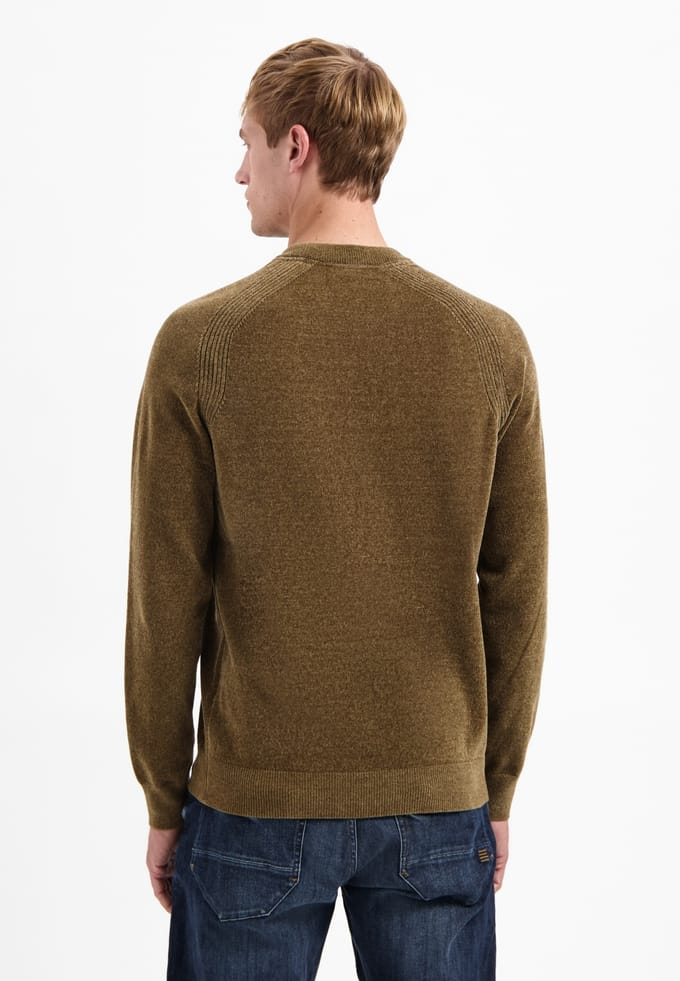 No Excess Pullover Crewneck Light Weight Chenille Taupe Maat: L | Sweaters Outlet | Heren | Bruin