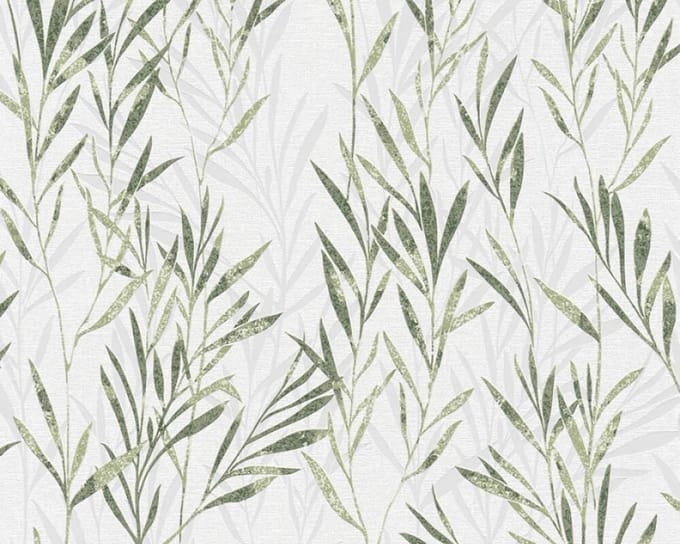 GRAFISCHE TAKJES BEHANG | Modern - groen wit - A.S. Création Flavour