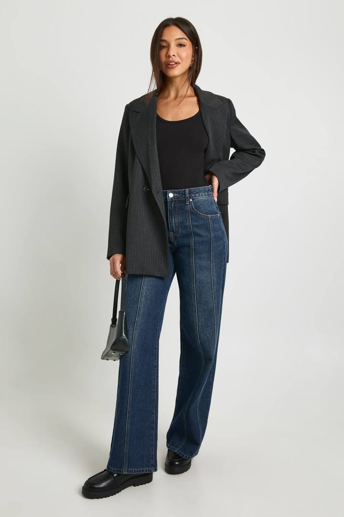 boohoo Dames Basic bodysuit met lange mouwen en ronde hals | Zwart | Maat: 36