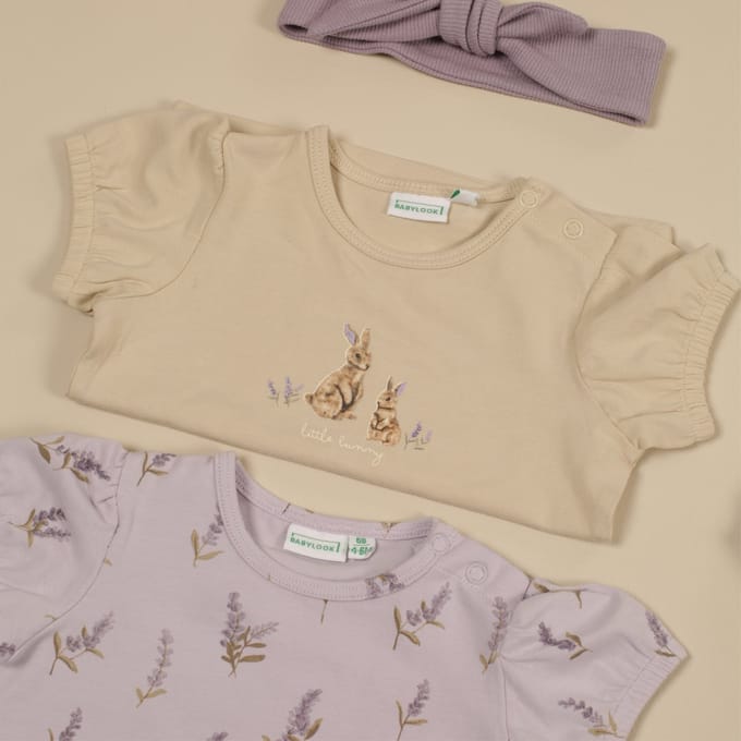 Babylook Lavender T-Shirt Korte Mouw - Maat 62