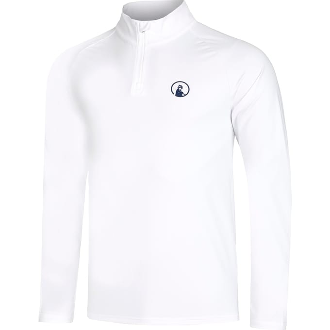 Quiet Please Big Serve 1/4 Zip Longsleeve Heren-Wit