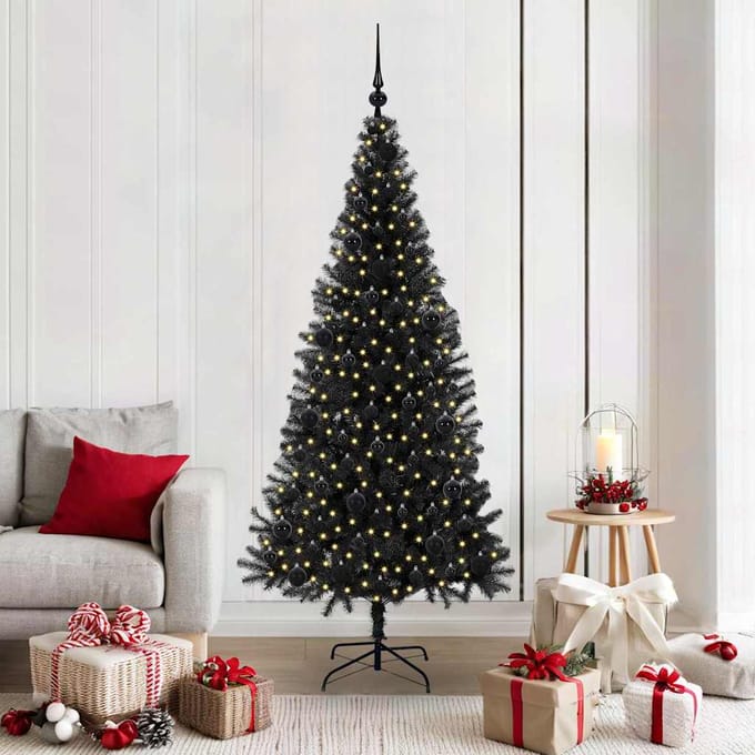 vidaXL - Kerstboom - Zwart - 180 - cm - PVC