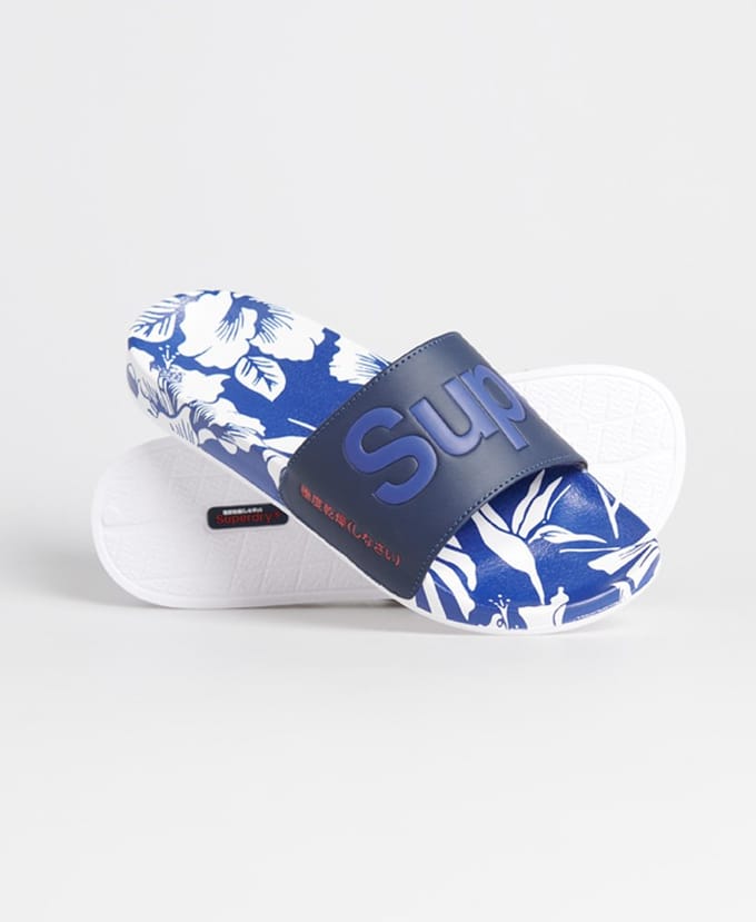 Superdry - maat 40-41 - Beach Slides Heren - Blauw