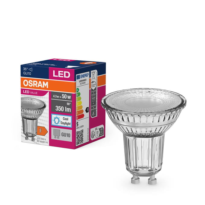 OSRAM LED lamp Reflectorlamp GU10 4,3W 36° 865 helder