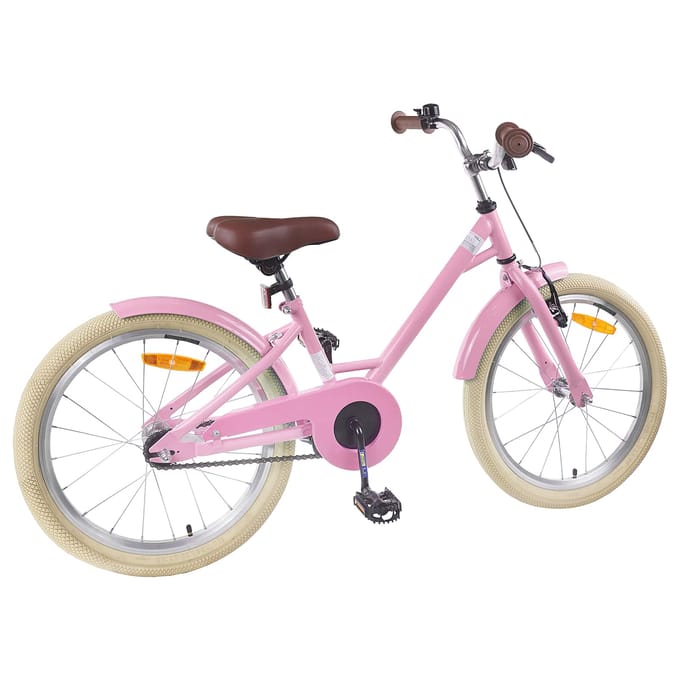 vidaXL - Kinderfiets - 18 - Inch - voor - 5-7 - jaar - oud - Licht - Roze