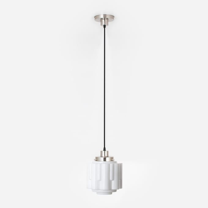 Hanglamp aan snoer Circle 20's Matnikkel - Art Deco Trade