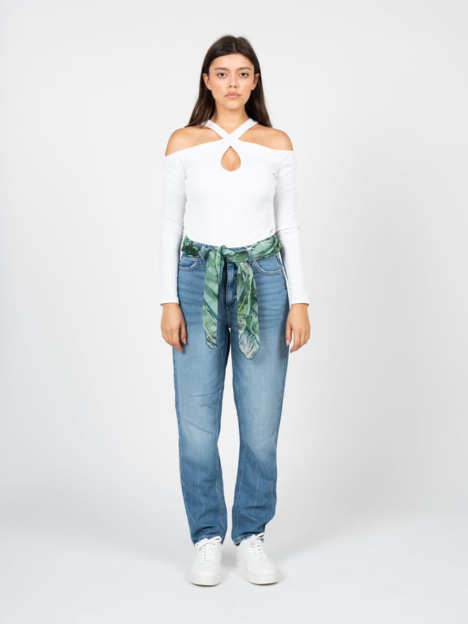Guess Jeans Mom Fit Vrouw blauw