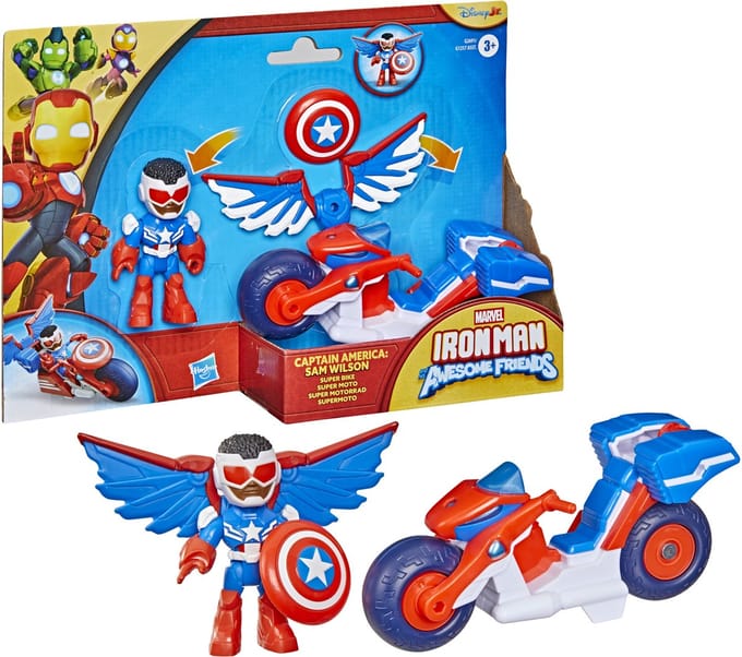 Marvel Iron Man and his Awesome Friends Captain America Super Bike