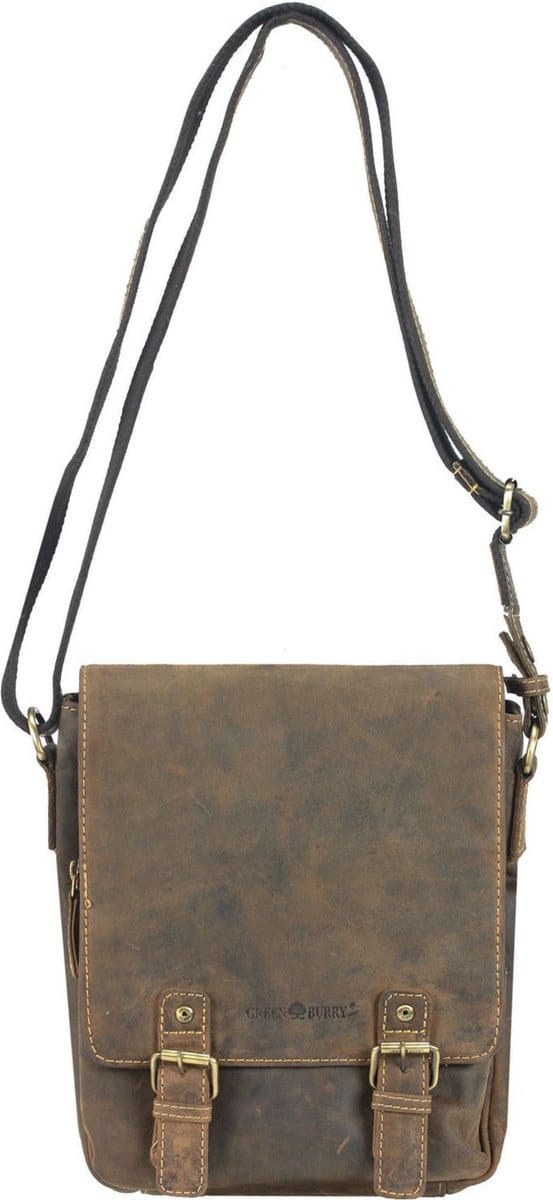 GREENBURRY schoudertas Vintage Crossbody Bag Brown bruine