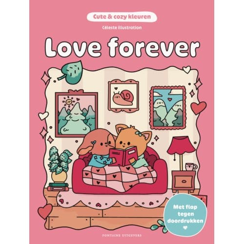 Cute & Cozy Kleuren - Love Forever - Céleste illustration