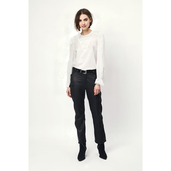 Dante6 Shauna Smocked Lace Top Milk White Größe: 34 | Blusen Outlet | Damen | Weiß